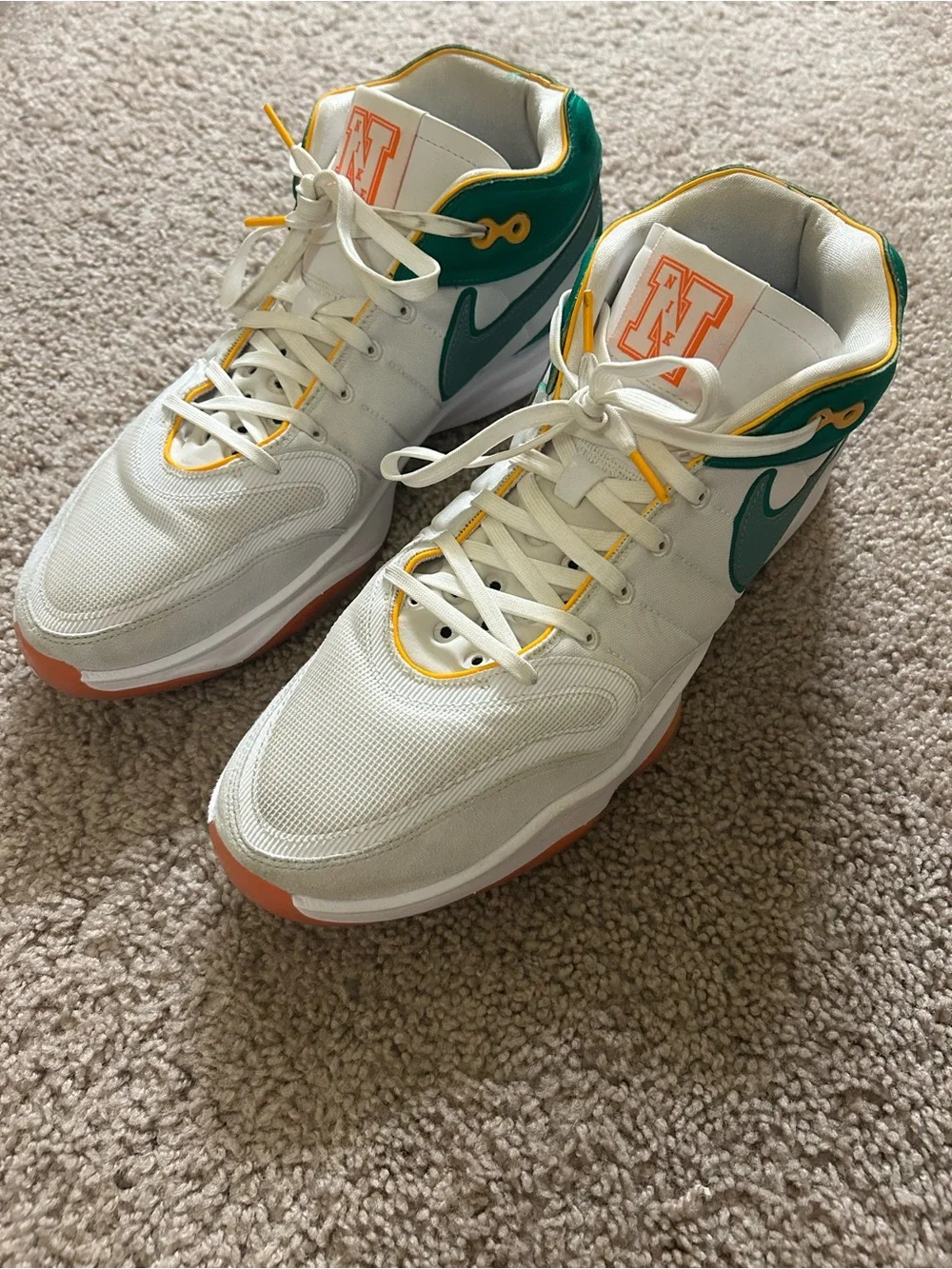 Nike Air Zoom GT Hustle 2 Swoosh Squad White Basketball Shoes Men’s Size 15